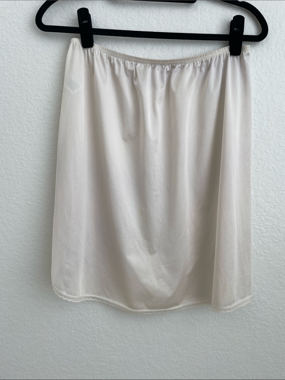 Vanity Fair Cream Midi Half Slip Skirt